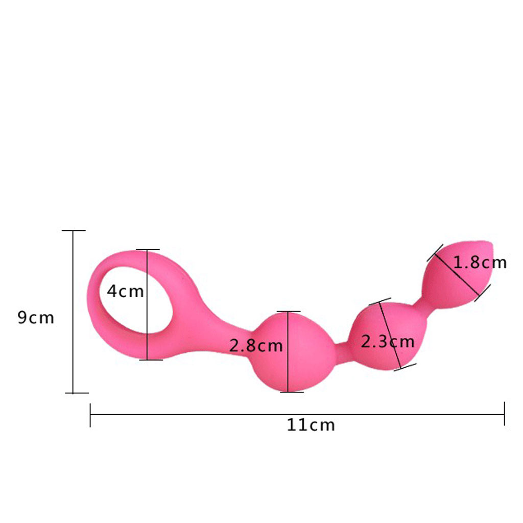 US$ 11.38 - Butt Plug Anal Beads with Safe Pull Ring - m.runsone.com