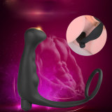 Special Anal Plug Vibrator With Erection Enhancing Cock Ring Vibrating Prostate Perineum Massager Anal Sex Toy for Men