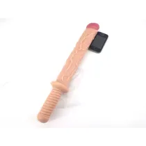 47.5CM Dildo with Large Handle Easy Grip Thruster Ribbed Sex Toy For Women Couples Lesbian