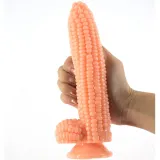 Unique Corn Shape Silicone Dildo 20CM with Suction Base