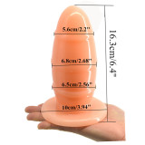 Rugby Shaped Ribbed 6.4 Butt Plug