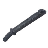 47.5CM Dildo with Large Handle Easy Grip Thruster Ribbed Sex Toy For Women Couples Lesbian
