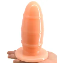 Rugby Shaped Ribbed 6.4 Butt Plug