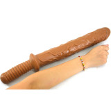 47.5CM Dildo with Large Handle Easy Grip Thruster Ribbed Sex Toy For Women Couples Lesbian