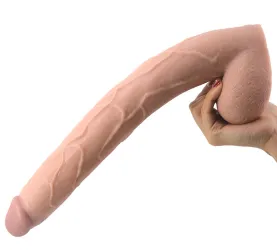 15.55Inch/39.5cm Super Long Realistic Dildo Veined Shaft Anal Plug For Advanced Players