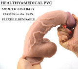 Thick Cock 25.3cm Veined Dildo with Suction Cup with Balls Adult Sex Female Massage Masturbation Toys