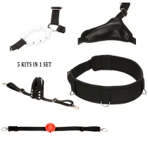 Fetish Adjustable Belt Strap On Restraints Kit For Couple Sex BDSM Cosplay Leather Cuffs for Bed Love Kit