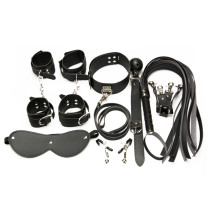 Fetish Bondage Set Restraints Kit For Couple Sex BDSM Cosplay Leather Cuffs for Bed Love Kit