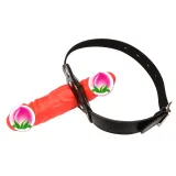 Large Dildo Double Heads Mouth Restraints Bit Gag Ball Bondage Sex Toy For Lesbian