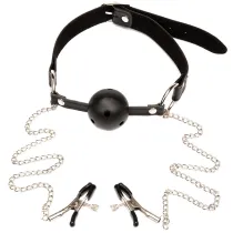 Mouth Restraints Bondage Toy For SM Fetish Silicone Gag Ball For BDSM Bedroom Play