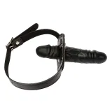 Large Dildo Double Heads Mouth Restraints Bit Gag Ball Bondage Sex Toy For Lesbian