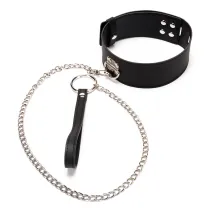 Leather Padded Neck Collar Restraint Chocker Toys Fetish Role Play