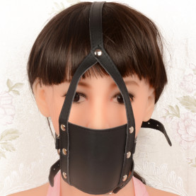 Unique Leather Head Harness Mouth Restraints Bondage Toy For BDSM Bedroom Play