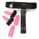 Adjustable Strap-on Harness Bondage with Silicone Dildo Plug for Female Male Masturbation