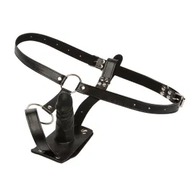 Adjustable Strap-on Harness Bondage with Silicone Dildo Plug for Female Male Masturbation