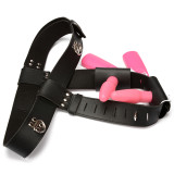 Adjustable Strap-on Harness Bondage with Silicone Dildo Plug for Female Male Masturbation