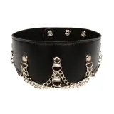 Leather Padded Neck Collar Restraint Chocker Toys Fetish Role Play