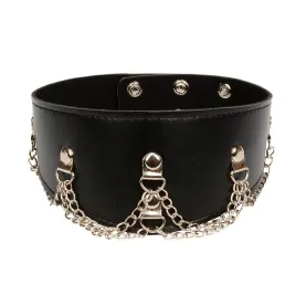 Leather Padded Neck Collar Restraint Chocker Toys Fetish Role Play