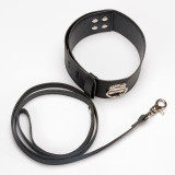 Leather Padded Neck Collar Restraint Chocker Toys Fetish Role Play