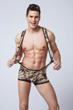 Men's Leotard Jockstrap Underwear Wrestling Singlet Jumpsuits Bodysuit
