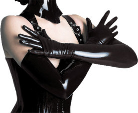 Hot Sexy Long Wet Look Gloves Arm Gloves for Party Cosplay