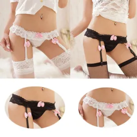 Lace Suspender Garter Belt Thigh High Stockings For Women