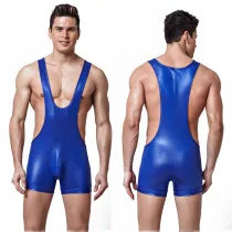 Men's Leotard Jockstrap Underwear Wrestling Singlet Jumpsuits Bodysuit