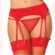 Lace Suspender Garter Belt Thigh High Stockings For Women
