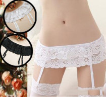 Lace Suspender Garter Belt Thigh High Stockings For Women