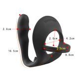 Erection Enhancing Cock Ring and Anal Plug Combo Male Anal Silicone Sex Toy Stimulate Prostate Achieve Incredible Orgasms Black