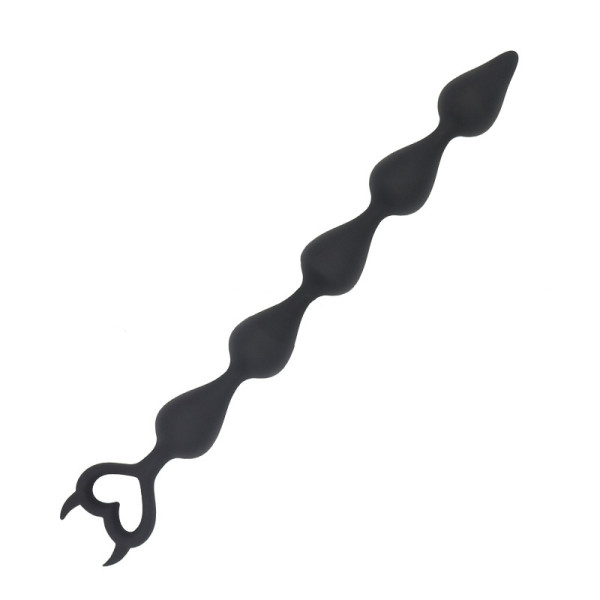 Anal Link Butt Plug Heart Beads