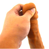 9.5 inch Realistic Silicone Dildo with Suction Cup – Double Layer Lifelike Penis Dong Cock Anal Sex Toys for Women Masturbation