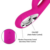 G-Spot Clitoral Stimulus Rabbit Massager with dual motors 9 Vibration Modes Hand-held Vibrating Wand for Women 100% Waterproof