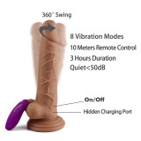 Remote Vibrating Swing Dildo for Women Realistic Dildo Rotating Fake Penis Sex Toy for Vaginal G Spot and Anal Play