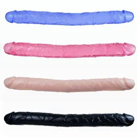 18 Inches Double Sided Long Dildo Crystal Jellies Realistic Extra Plus Dong Dual Penetration Anal Plug Adult Sex Toy for Lesbian Women Couple