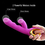 Vibrator for Women Powerful Wand Massager Vibrating Rabbit Massager Dual Motor with 7 Vibrations