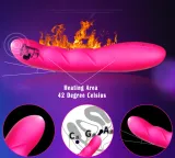 Heating Vibrator 10 Powerful Multi-Speed 100% Waterproof USB Charge G-spot Vagina and Clitoris Vibrating dildo Penis