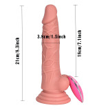 Voice Reactive Rotating Dildo Liquid Silicone Vibrating Cock Realistic Penis of Porn Star with Suction Cup for Women Masturbation G-Spot Vibrator Anal Play Sex Toy