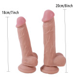 8 inch/7 inch realistic dildo liquid silicone sex toy for women adult toy for couples