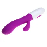 Rabbit Vibrator Enlarged Veined Head Dildo for G-Spot Clit Stimulation Sex Toy for Women