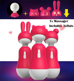 Girl Cute Massagers with Changeable heads for body massage sex toys for women couples
