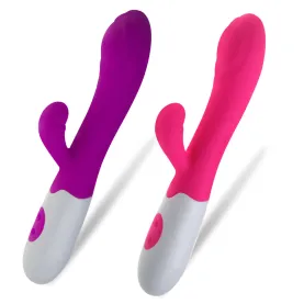 Rabbit Vibrator Enlarged Veined Head Dildo for G-Spot Clit Stimulation Sex Toy for Women