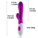 Rabbit Vibrator Enlarged Veined Head Dildo for G-Spot Clit Stimulation Sex Toy for Women
