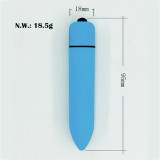 3.7 inch Mini Vibrator Bullet Massager 10 Speed Patterns With Body Safe ABS Pocket Size Travel Friendly