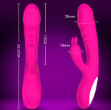 Heated Dual G-Spot Dildo Vibrator Sex Toy for Adults and Couples Multi-Speed Massager