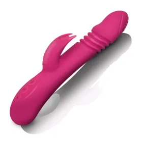 Heating Thrusting Rotating Dildo Vibrator Dual Motor Rabbit Vibrator Women Toys
