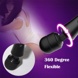 Large Size Vibrator Massager Personal Electric Magic Wand Massager Cordless USB Rechargeable with Multi Speeds for Foot Hand Neck Back and whole body