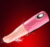 7.5 inch Tongue Vibrant Toy For Women Mini Oral Licking Tongue Stimulator With Bullet Egg 3 Speed Vibe Vibrate Adult Toy Pink