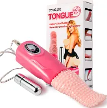 7.5 inch Tongue Vibrant Toy For Women Mini Oral Licking Tongue Stimulator With Bullet Egg 3 Speed Vibe Vibrate Adult Toy Pink
