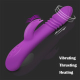 Heating Thrusting Rotating Dildo Vibrator Dual Motor Rabbit Vibrator Women Toys
